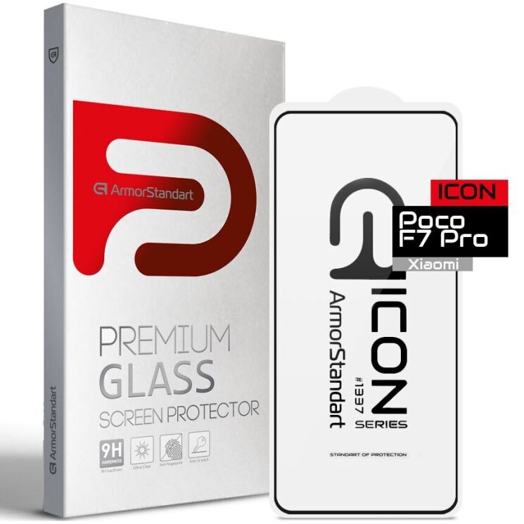 Захисне скло ArmorStandart Icon 5D для Xiaomi Poco F7 Pro - Black: фото 1 з 5