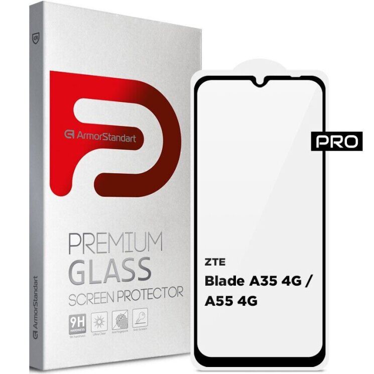 Защитное стекло ArmorStandart Pro 5D для ZTE Blade A35 / A55 - Black: фото 1 из 6
