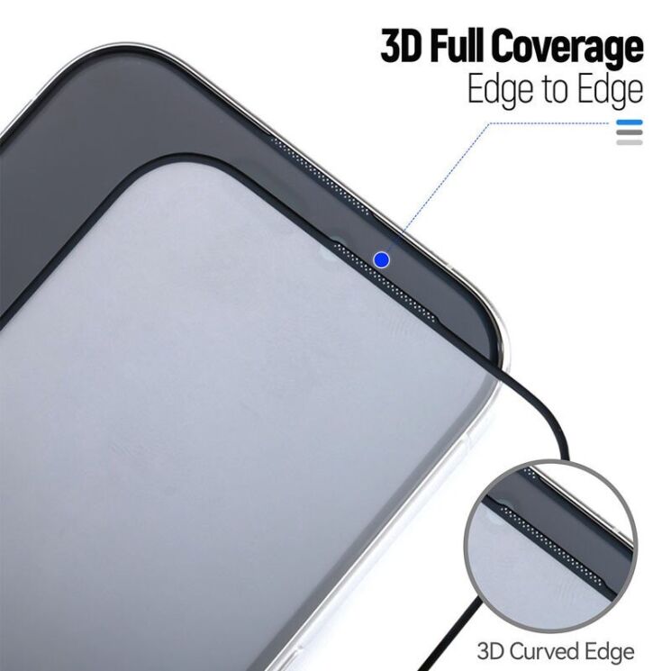 Захисне скло Blueo Hot Bending для Apple iPhone 16 Pro Max - Black: фото 3 з 6