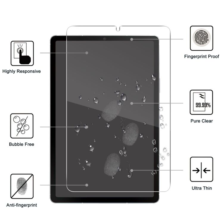 Захисне скло Deexe Clear Glass для Samsung Galaxy Tab A11: фото 2 з 4