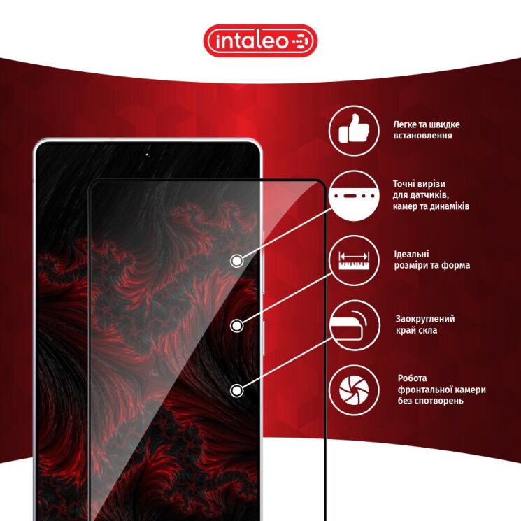 Захисне скло Intaleo Full Glue для Samsung Galaxy S25 Ultra (S938) - Black: фото 3 з 8