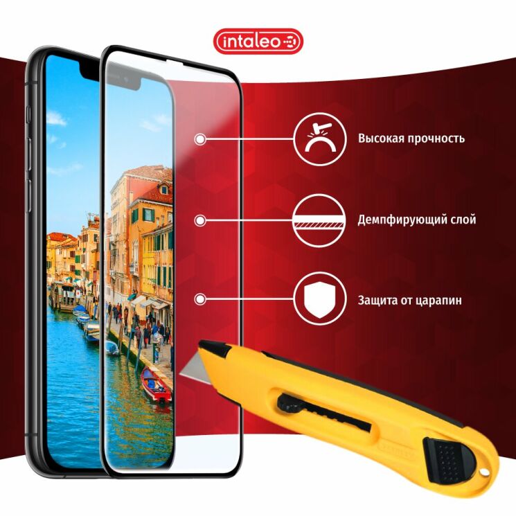 Защитное стекло Intaleo Full Glue для Xiaomi Mi 9 Lite / Mi CC9 - Black: фото 4 из 7