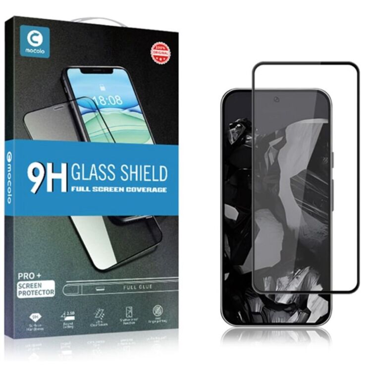 Защитное стекло MOCOLO Full Glue Cover для Google Pixel 9 / 9 Pro - Black: фото 7 из 7