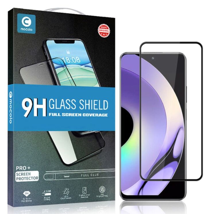 Захисне скло MOCOLO Full Glue Cover для Realme 10 Pro - Black: фото 9 з 9