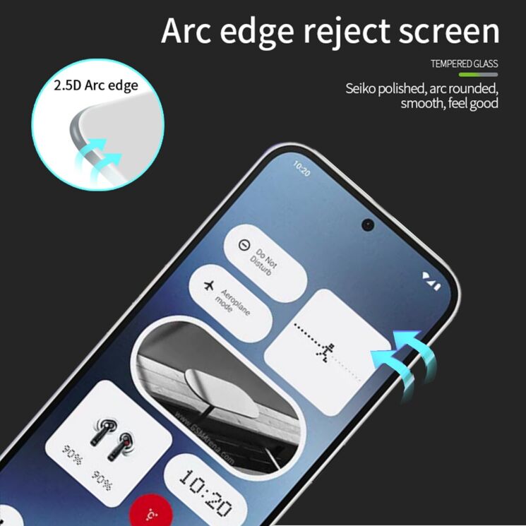 Захисне скло MOFI Full Glue Protect для Nothing Phone (3a) Lite - Black: фото 3 з 9