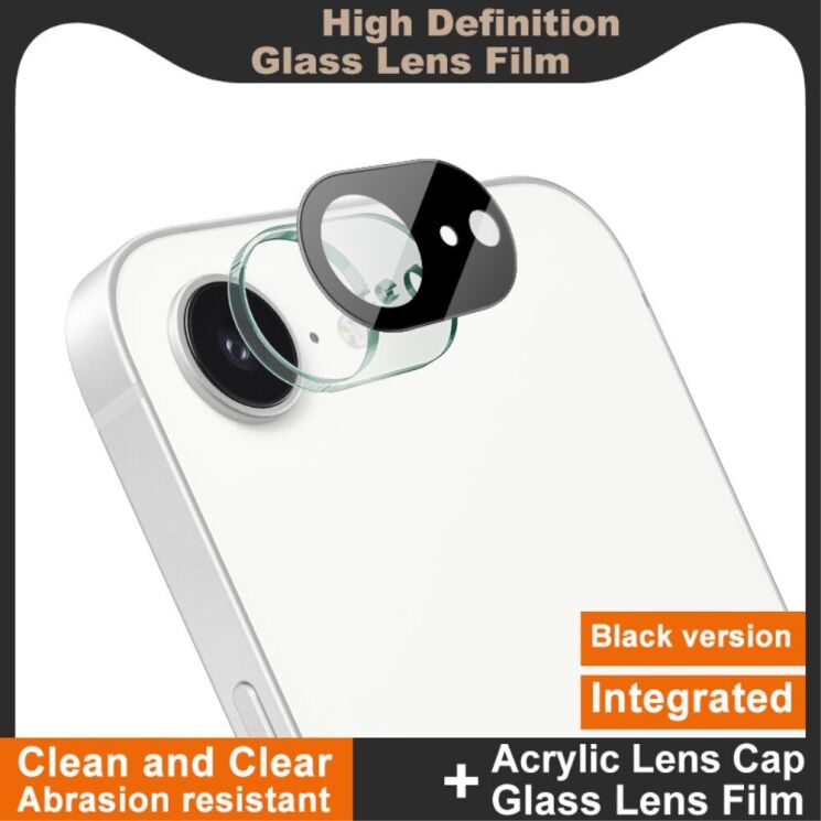 Захисне скло на камеру IMAK Black Glass Lens для Apple iPhone 16e - Black: фото 3 з 8