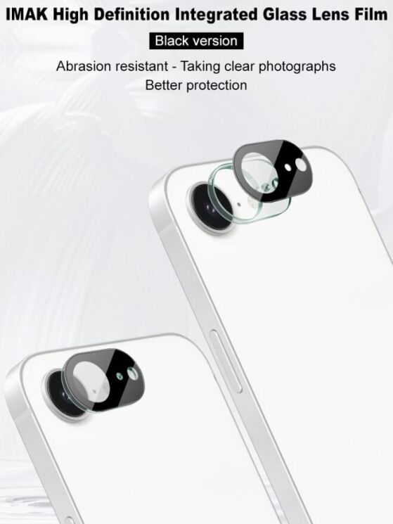 Захисне скло на камеру IMAK Black Glass Lens для Apple iPhone 16e - Black: фото 6 з 8