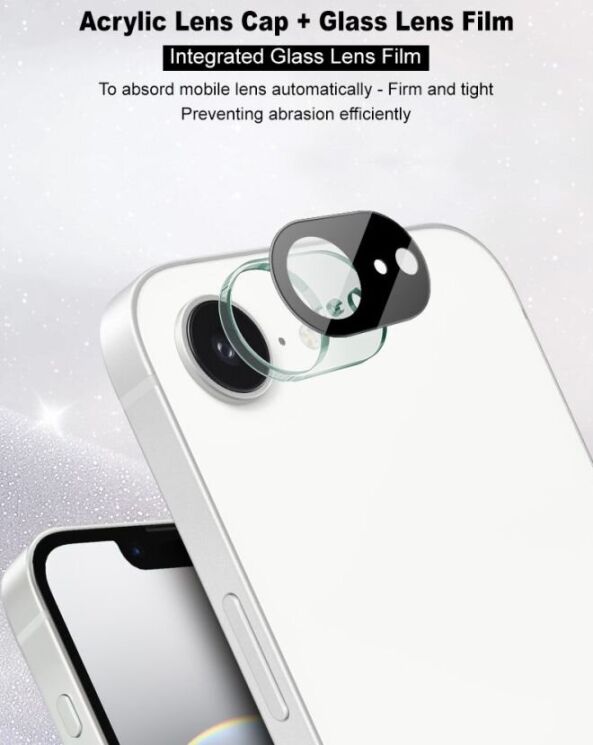 Захисне скло на камеру IMAK Black Glass Lens для Apple iPhone 16e - Black: фото 7 з 8