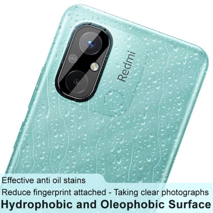 Защитное стекло на камеру IMAK Black Glass Lens для Xiaomi Redmi 12C - Black: фото 6 из 10