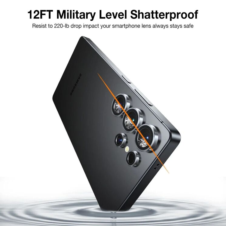 Захисне скло на камеру TORRAS Lensguard для Samsung Galaxy S25 Ultra (S938) - Black: фото 4 з 7