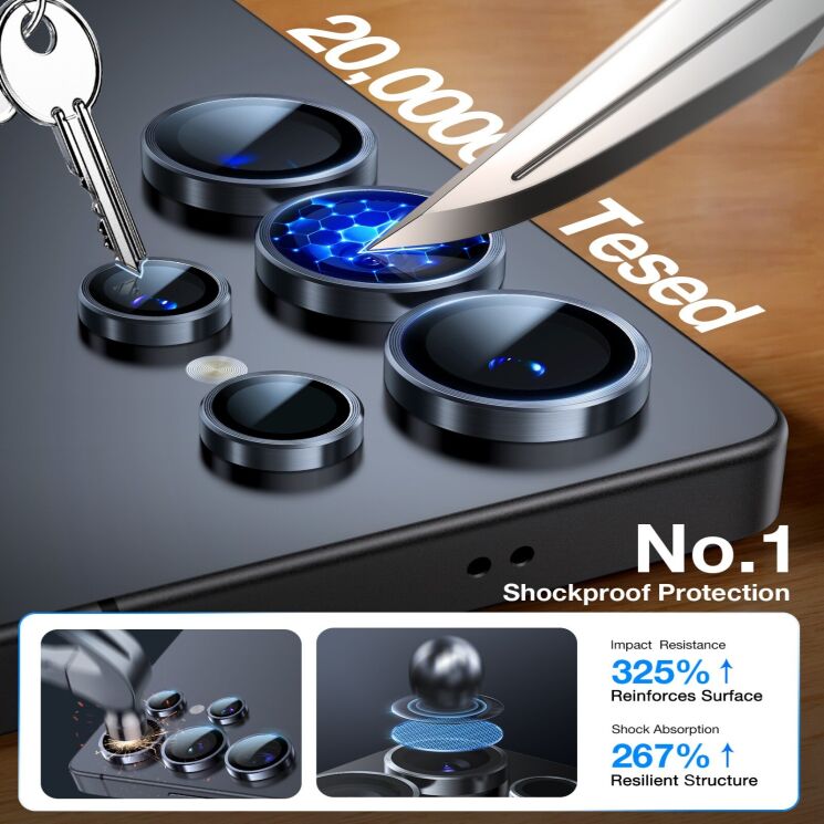 Захисне скло на камеру TORRAS Lensguard для Samsung Galaxy S26 Ultra: фото 5 з 7