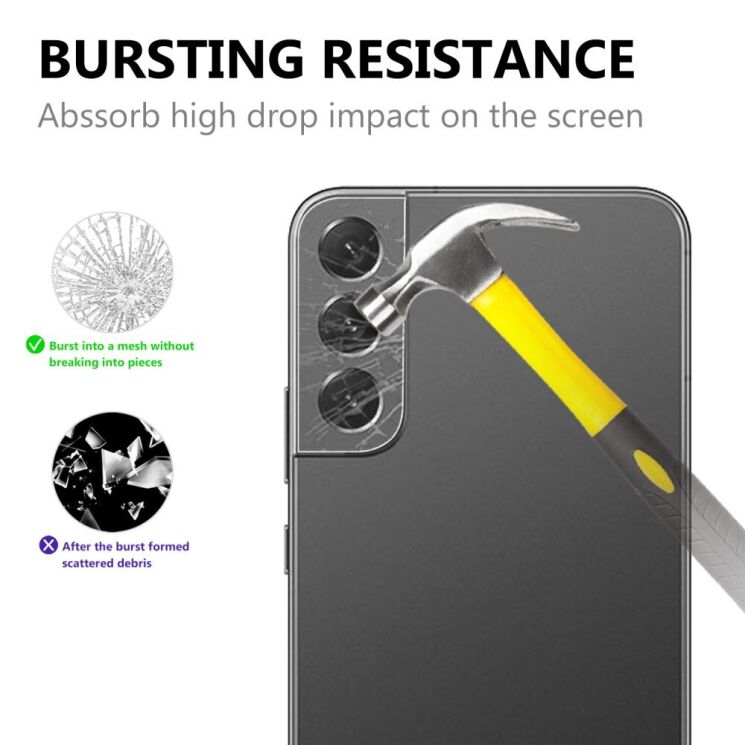 Защитное стекло на заднюю камеру Deexe Lens Protector для Samsung Galaxy S22 (S901): фото 4 из 6