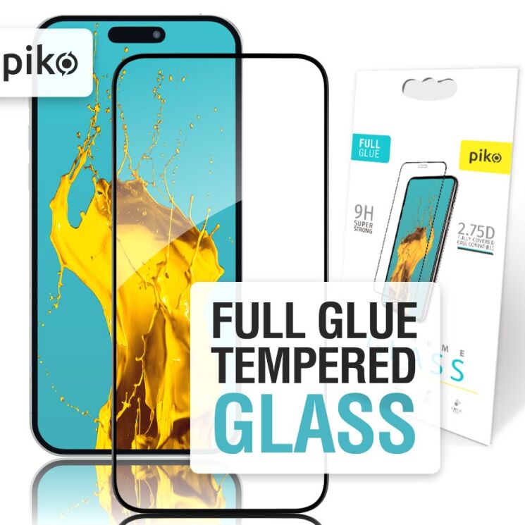Защитное стекло Piko Full Glue для Apple iPhone 15 - Black: фото 1 из 5