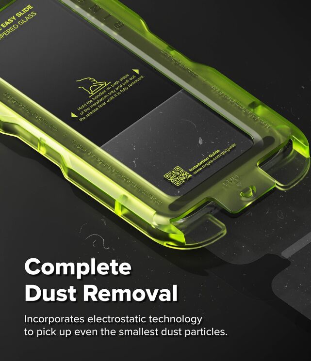 Защитное стекло Ringke Easy Slide AR Tempered Glass для iPhone 17 Pro (8800293859789) - Black: фото 7 из 19