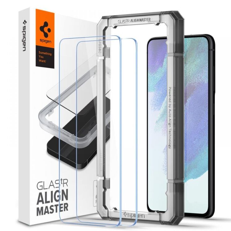 Комплект защитных стекол Spigen (SGP) GLAS.tR AlignMaster для Samsung Galaxy S21 FE (G990): фото 1 из 12