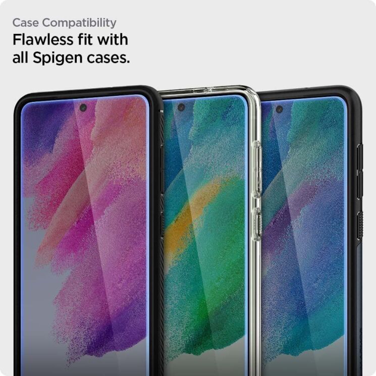 Захисне скло Spigen (SGP) Screen Protector AlignMaster GLAS.tR для Samsung Galaxy S21 FE (G990): фото 11 з 12