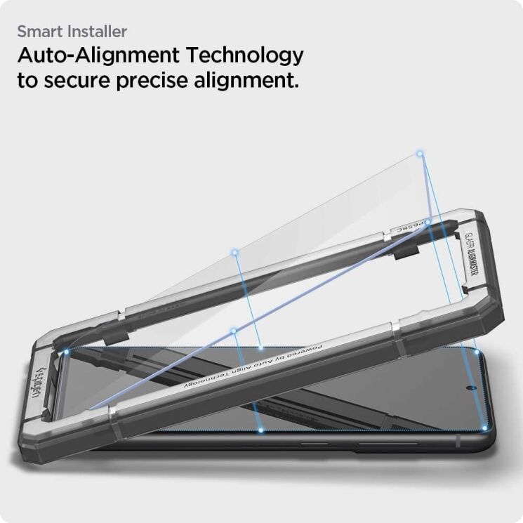 Захисне скло Spigen (SGP) Screen Protector AlignMaster GLAS.tR для Samsung Galaxy S21 FE (G990): фото 12 з 12