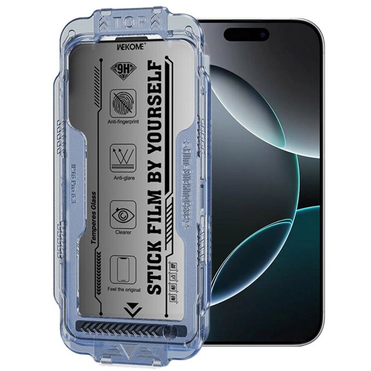 Защитное стекло WEKOME WTP-116 6D Curved Ultra-Fine Edge Privacy для iPhone 16 Pro - Black: фото 1 из 8