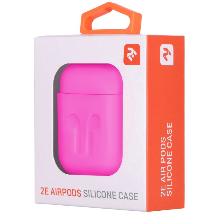 Захисний чохол 2E Pure Color Silicone Imprint (1.5mm) для AirPods 1 / 2 - Red: фото 3 з 3