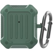 Защитный чехол AHASTYLE Carbon для Apple AirPods 1 / 2 - Green: фото 1 из 6