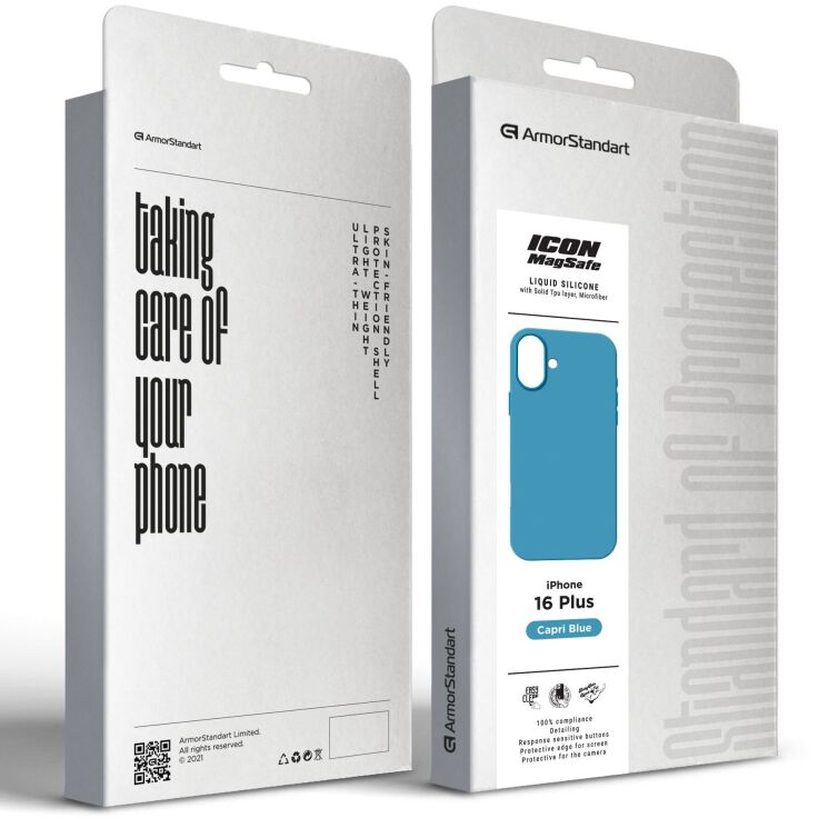 Защитный чехол ArmorStandart ICON MagSafe для Apple iPhone 16 Plus - Capri Blue: фото 2 из 2