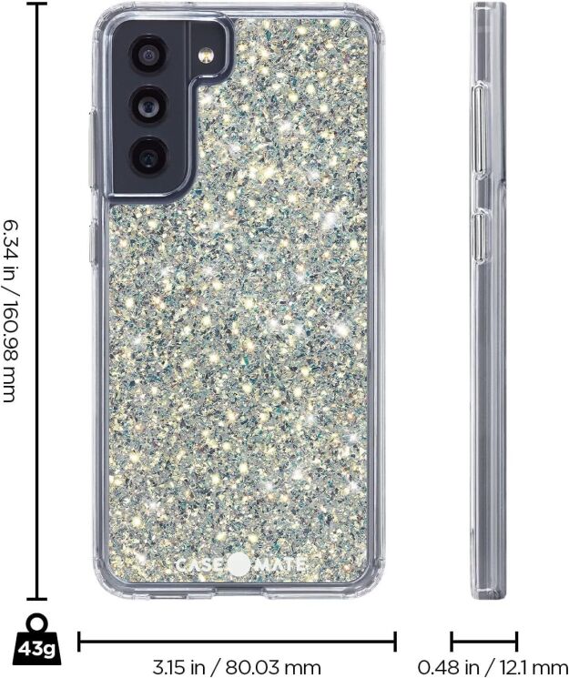 Захисний чохол Case-Mate Twinkle Glitter для Samsung Galaxy S21 FE (G990) CM046462 - Gold: фото 6 з 6