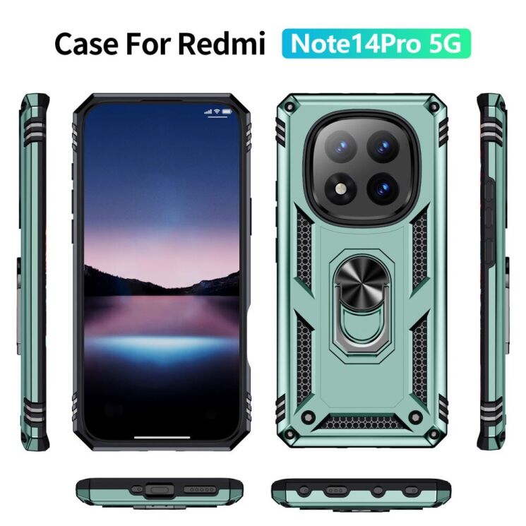Защитный чехол Deexe Armor Case для Xiaomi Redmi Note 14 Pro 5G / Poco X7 - Black: фото 7 из 7