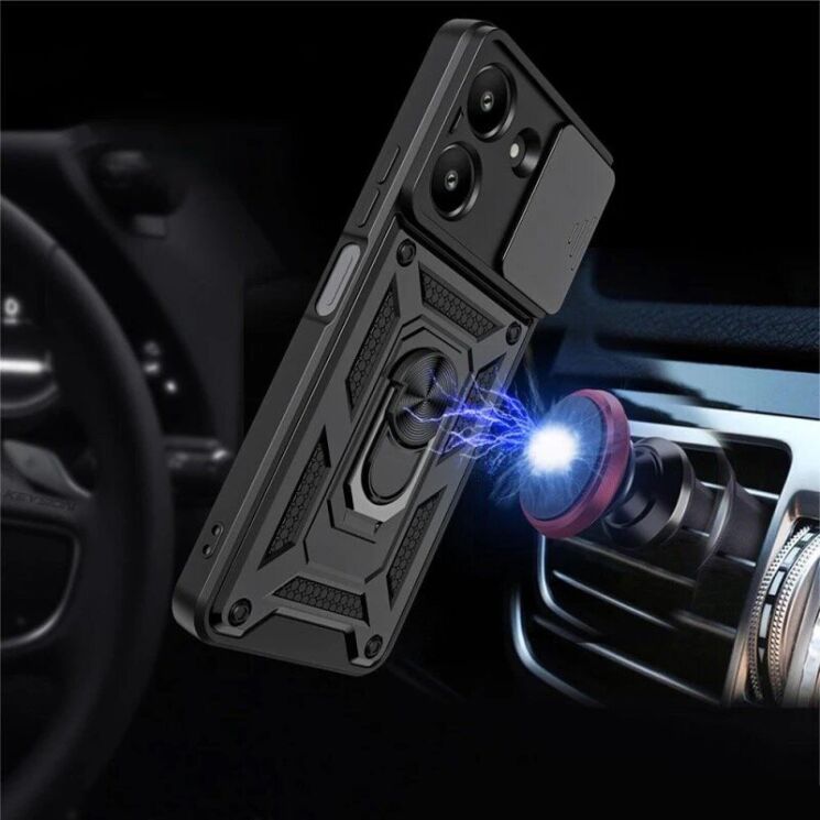 Защитный чехол Deexe Armor Shield для Xiaomi Poco M7 Pro - Red: фото 4 из 7