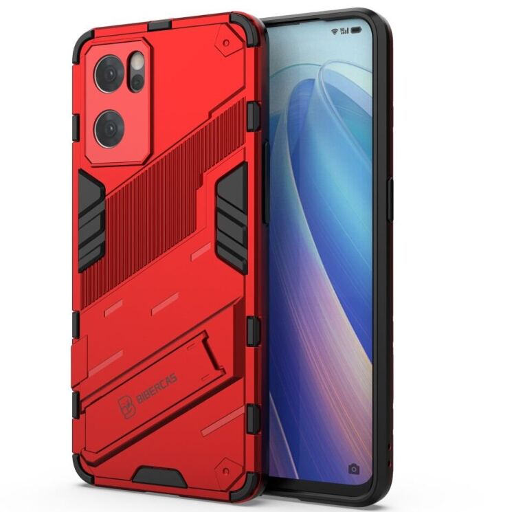 Захисний чохол Deexe Bibercas для OPPO Reno 7 5G Chinese - Red: фото 2 з 8