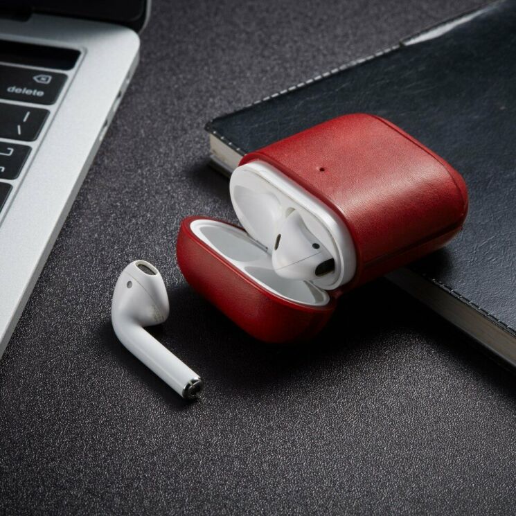 Защитный чехол Deexe Classic Case для Apple AirPods 1 / 2 - Red: фото 8 из 9