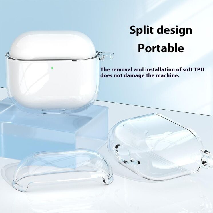 Захисний чохол Deexe Clear Case для Apple AirPods 4 - Transparent: фото 7 з 8