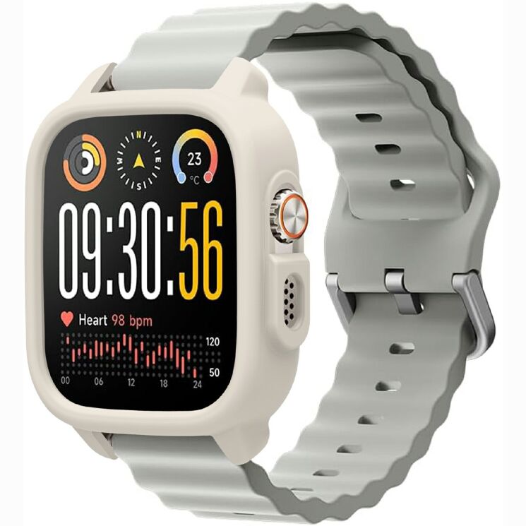 Защитный чехол Deexe Color Frame для Realme Watch 5 - Ivory White (402703IW) Защитный чехол Deexe Color Frame для Realme Watch 5 - Ivory White: фото 2 из 4