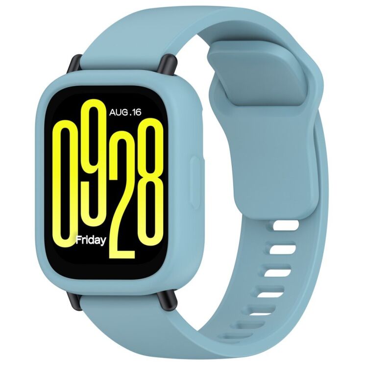 Защитный чехол Deexe Color Frame для Xiaomi Redmi Watch 5 Active - Blue: фото 7 из 8