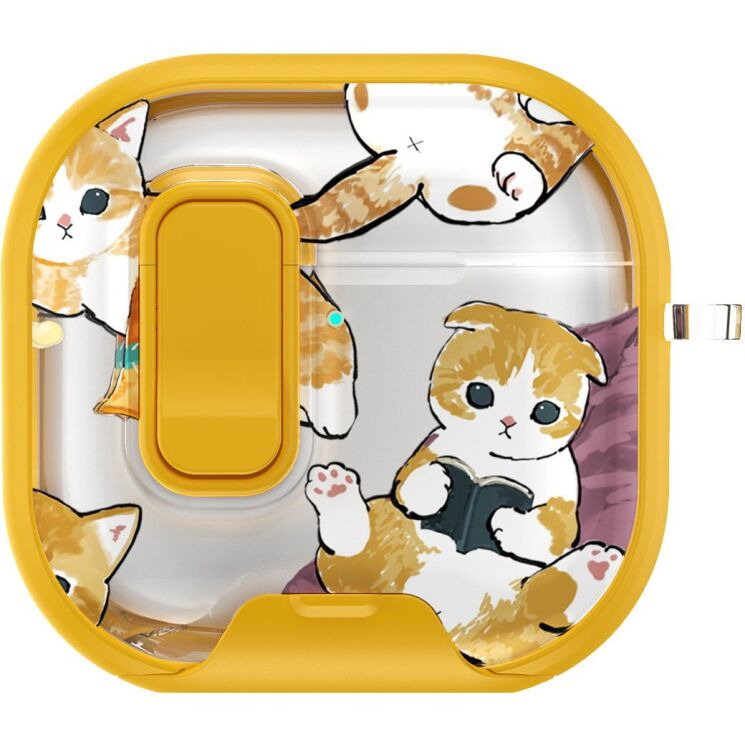 Защитный чехол Deexe Crystal Lock для AirPods 4 - Cartoon Cat: фото 2 из 9