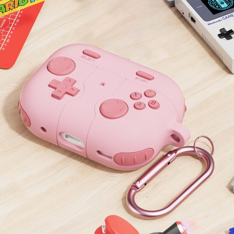 Защитный чехол Deexe Game Console для AirPods Pro 3 - Pink: фото 2 из 8