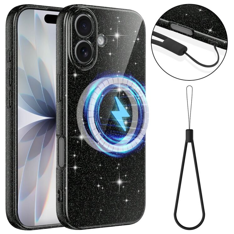 Защитный чехол Deexe Glitter Case with MagSafe для Apple iPhone 17 - Black (407720B) Защитный чехол Deexe Glitter Case with MagSafe для Apple iPhone 17 - Black: фото 1 из 7
