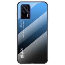 Захисний чохол Deexe Gradient Color для Realme GT - Black / Blue: фото 1 з 10