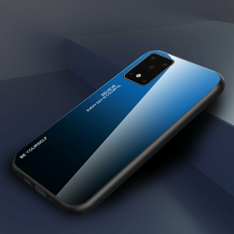 Защитный чехол Deexe Gradient Color для Samsung Galaxy S20 (G980) - Blue / Black: фото 2 из 11