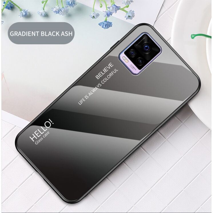 Защитный чехол Deexe Gradient Color для VIVO V20 - Black / Grey: фото 2 из 11