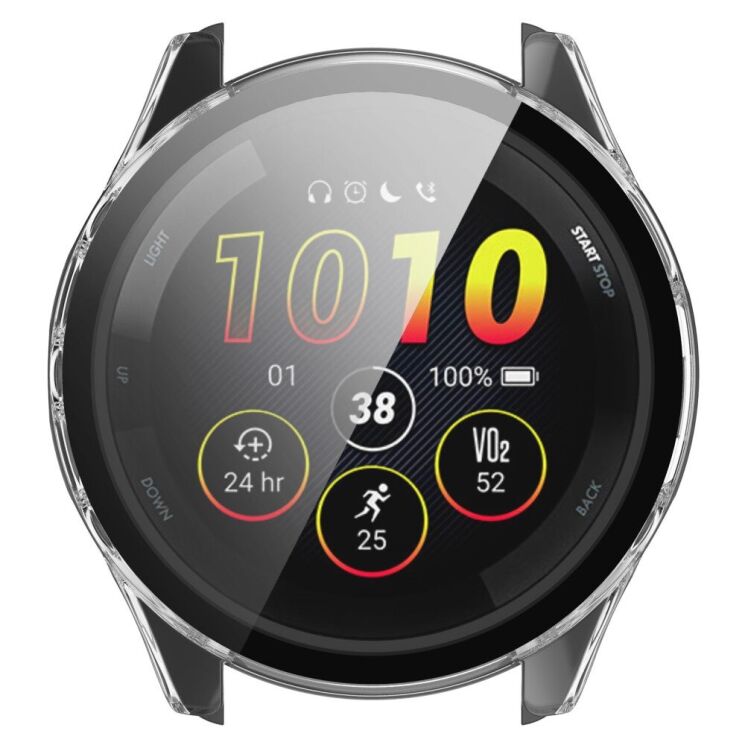Захисний чохол Deexe Hard Frame для Garmin Forerunner 165 / 165 Music - Transparent White: фото 5 з 8