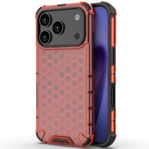 Захисний чохол Deexe Honeycomb Series для Apple iPhone 17 Pro - Red: фото 1 з 6