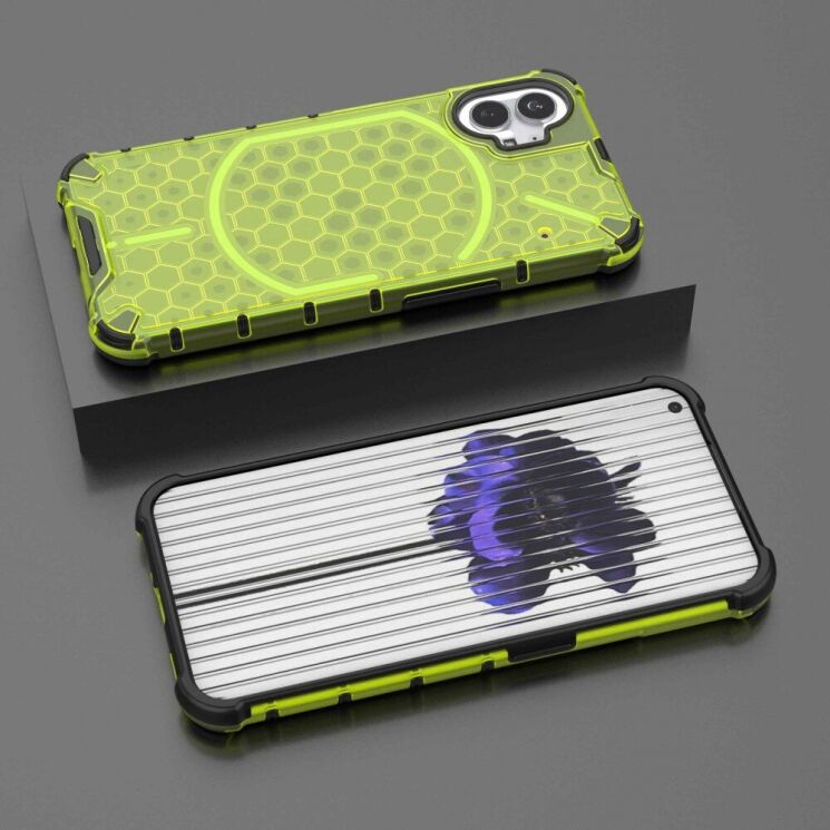 Защитный чехол Deexe Honeycomb Series для Nothing Phone (1) - Green: фото 2 из 5