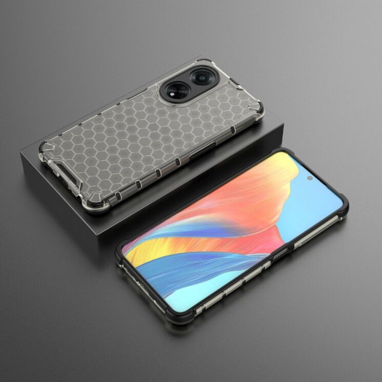 Защитный чехол Deexe Honeycomb Series для OPPO A98 - Black: фото 2 из 5