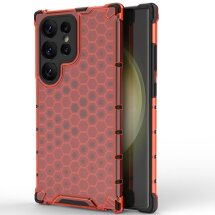 Защитный чехол Deexe Honeycomb Series для Samsung Galaxy S25 Ultra (S938) - Red: фото 1 из 5