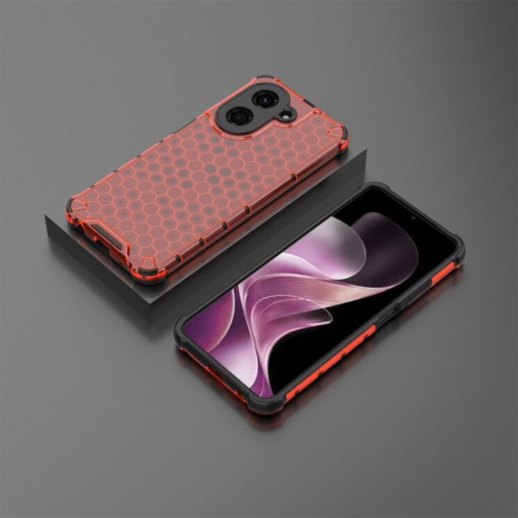 Захисний чохол Deexe Honeycomb Series для Xiaomi Redmi A5 - Red: фото 3 з 6