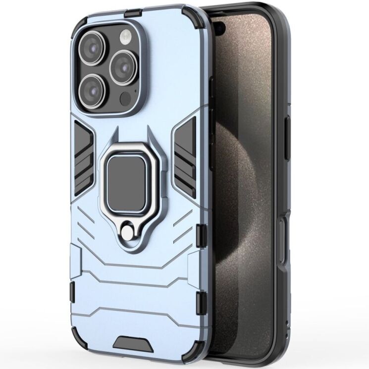 Защитный чехол Deexe Hybrid Case для Apple iPhone 16 Pro - Blue: фото 2 из 6