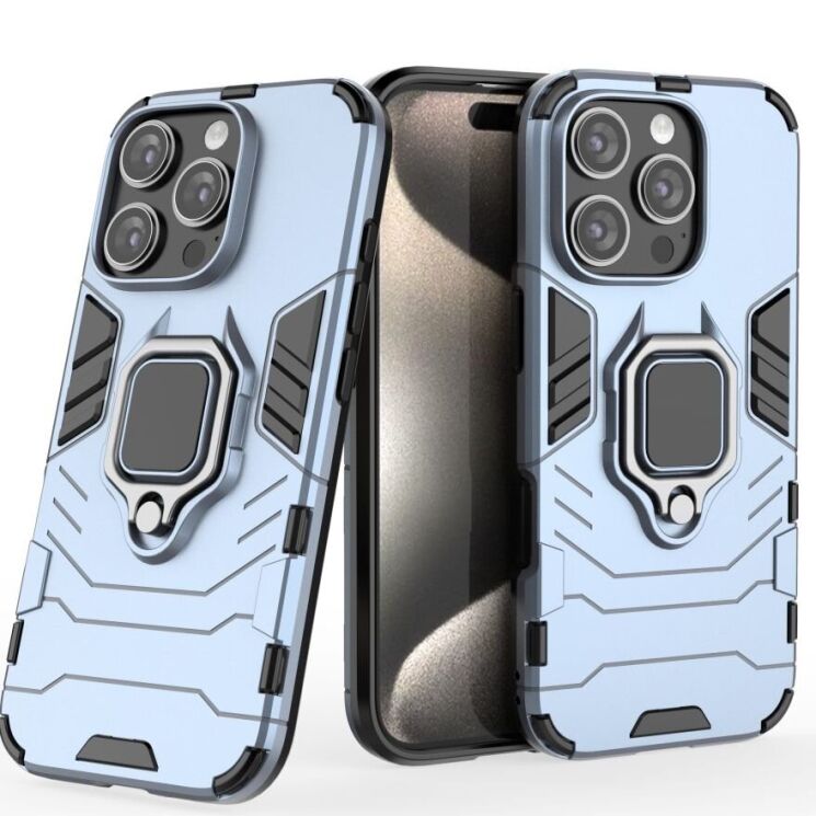 Защитный чехол Deexe Hybrid Case для Apple iPhone 16 Pro - Blue: фото 1 из 6