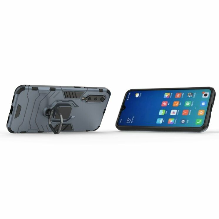 Чохол з підставкою Deexe Hybrid Case для Xiaomi Mi 9 SE - Dark Blue: фото 4 з 6