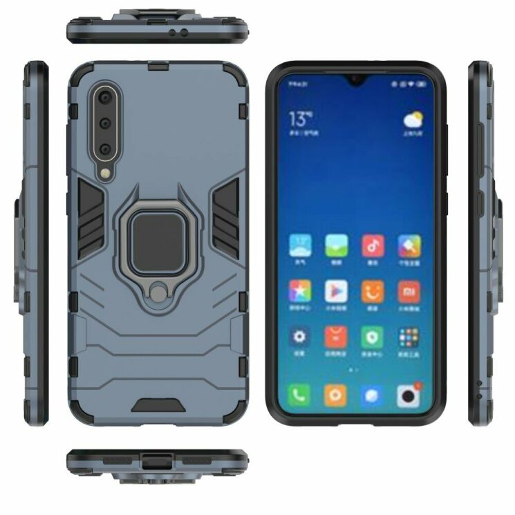 Чохол з підставкою Deexe Hybrid Case для Xiaomi Mi 9 SE - Dark Blue: фото 5 з 6