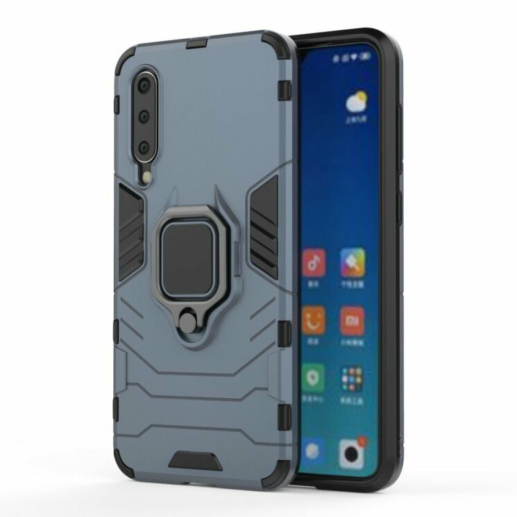 Чохол з підставкою Deexe Hybrid Case для Xiaomi Mi 9 SE - Dark Blue: фото 2 з 6